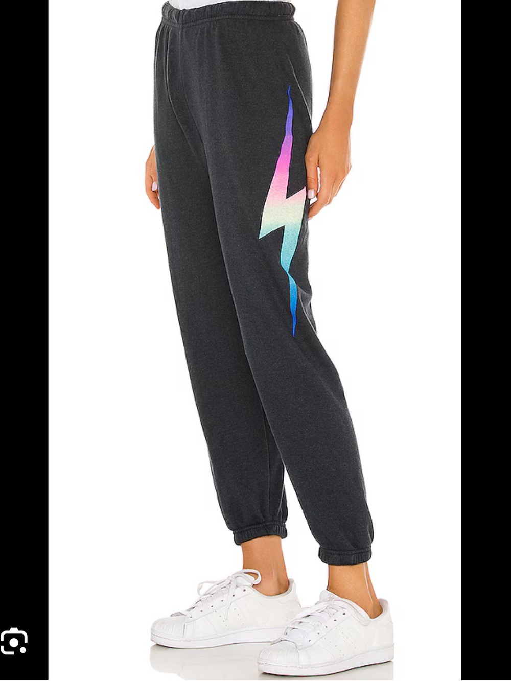 Aviator Nation Bolt Sweatpants in Rainbow Pink